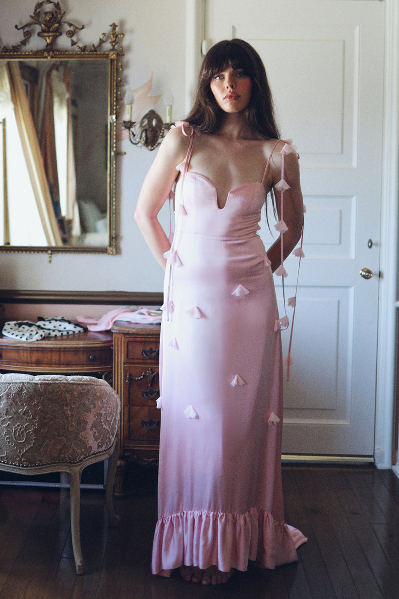The Floral Kisses Gown in Crystal Pink