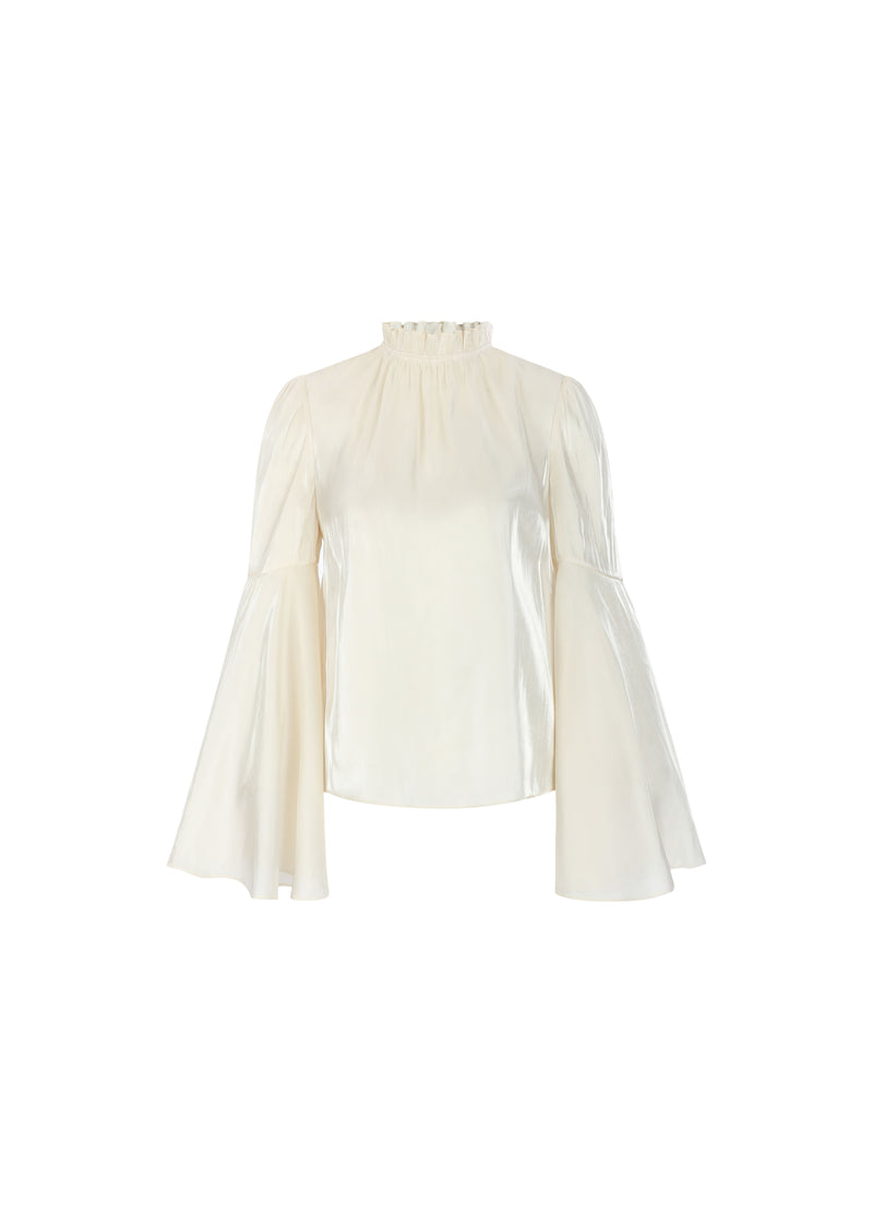 The Victorian Long Sleeve Top in Cream