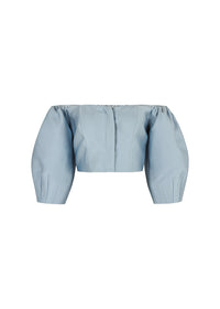 The Remembrance Top in Dusty Blue