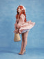 The Wavy Mini Dress in Rosy and Pink Rose