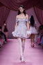 The Off-Shoulder Bubble Dress in Rosy and Blue Rose