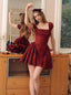 The Ancora Red Lace Mini Dress