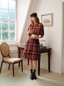 The Tartan Autumn Rasperry Mini Cape
