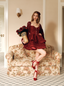 The Red Wine Satin and Lace Mini Dress