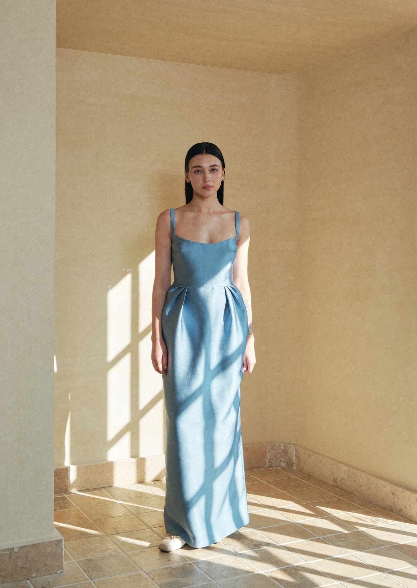 blue tulip dress Navy Blue Tulip Print Maxi Dress: Sleeveless Rayon Boho Sundress
