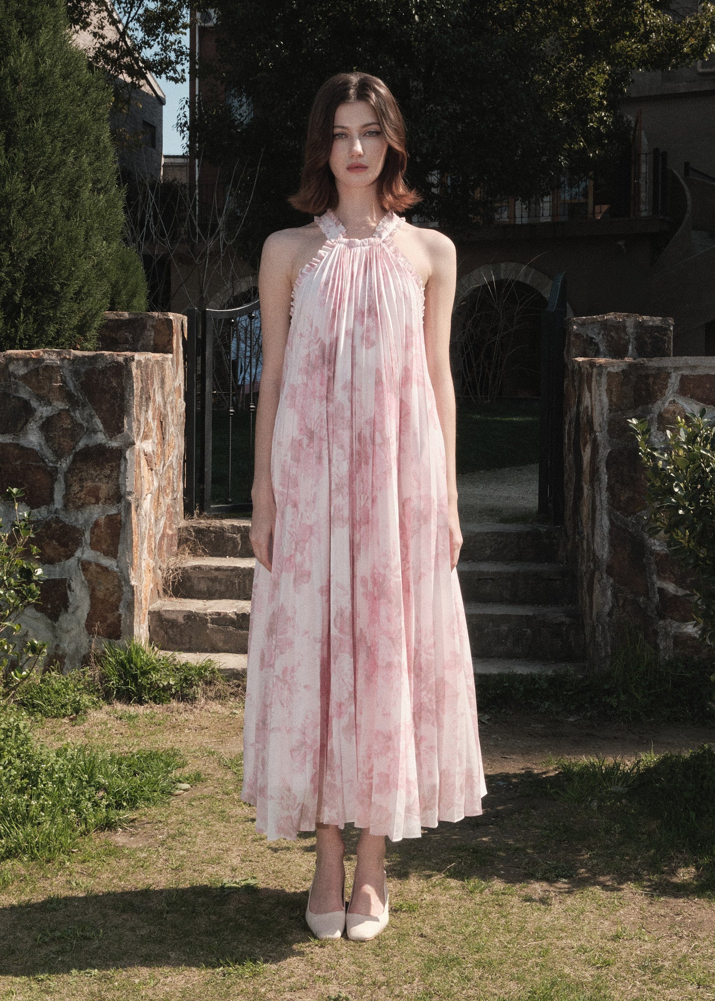 daisy print maxi dress Daisy Lace Maxi Dress - White/Yellow