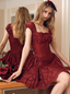 The Ancora Red Lace Mini Dress