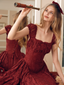 The Ancora Red Lace Mini Dress