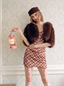 The Chocolate Faux Fur Crop Jacket