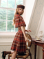 The Tartan Autumn Rasperry Mini Cape