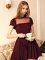 The Red Wine Velvet Bubble Dress