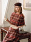 The Tartan Autumn Rasperry Mini Cape