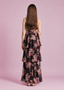 The Elizabeth Tiered Dress in Dark Floral