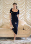 The Hepburn Dress in Navy Knit