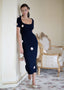 The Hepburn Dress in Navy Knit