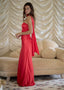 The Star Crossed Lover Slip Gown in Ruby Red