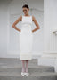 The Pastis Dress in White and Fur