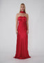 The Star Crossed Lover Slip Gown in Ruby Red