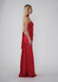 The Star Crossed Lover Slip Gown in Ruby Red