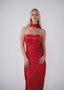 The Star Crossed Lover Slip Gown in Ruby Red