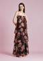 The Elizabeth Tiered Dress in Dark Floral