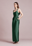 The Laced Up Tulip Dress in Emerald Green