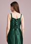 The Laced Up Tulip Dress in Emerald Green