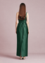 The Laced Up Tulip Dress in Emerald Green