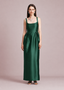 The Laced Up Tulip Dress in Emerald Green
