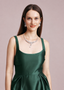 The Laced Up Tulip Dress in Emerald Green
