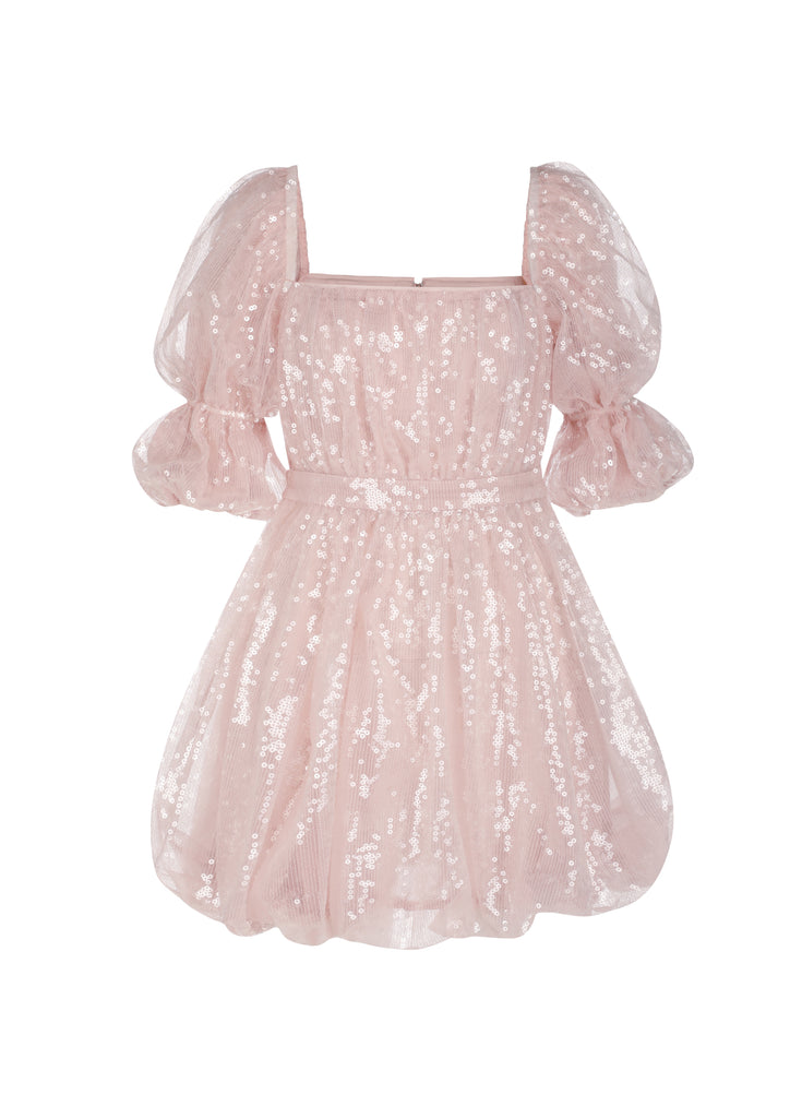 Romance Galore Dress -Iridescent  Pink