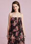 The Elizabeth Tiered Dress in Dark Floral