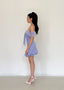 The Clouded Iris Mini Dress in Baby Lavender