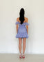 The Clouded Iris Mini Dress in Baby Lavender