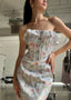The Corset Mini Dress in Peony Story