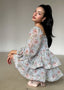The Layered Wavy Mini Dress in Peony Story