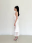 The Serenade In Satin Midi Ceremony Dress in Cream