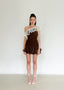 The Canelé Carame Mini Dress in Chocolate Plum