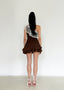 The Canelé Carame Mini Dress in Chocolate Plum
