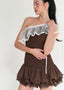 The Canelé Carame Mini Dress in Chocolate Plum