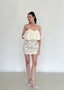 The Strapless Dress in Vintage Cream Flower