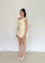 The Vanilla Puff Waves Mini Dress in Meringue