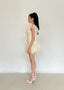 The Vanilla Puff Waves Mini Dress in Meringue