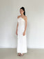 The Pearl White Maxi Ceremony Dress in Cream