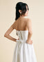 The Strapless Helena Maxi in White