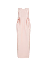 The Strapless Opera Maxi in Dusty Pink