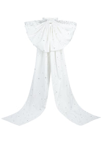 The Embellished Oversized Bow in White