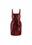 The Tulip Mini Dress in Burgundy