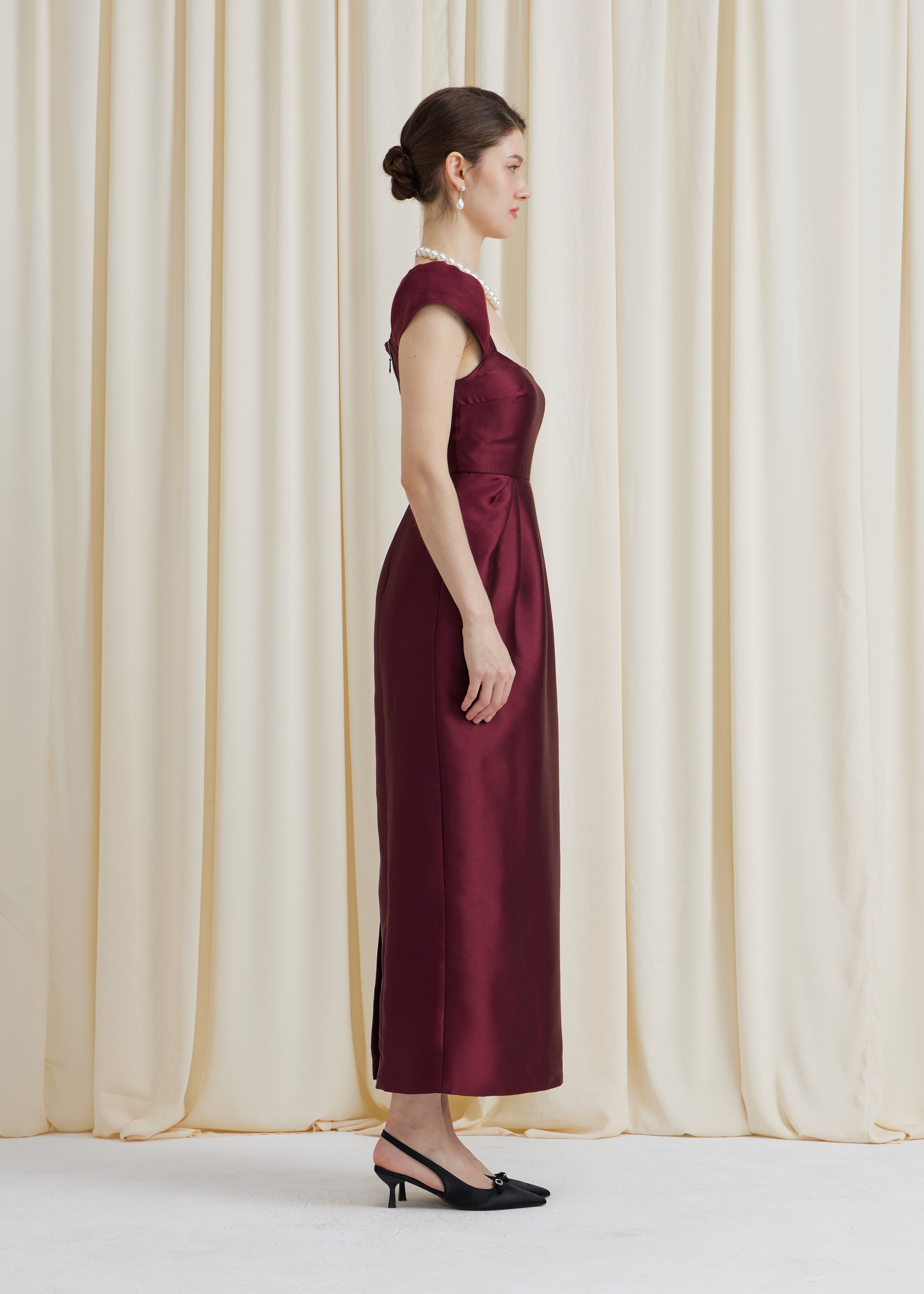 cranberry floor length dress Cranberry Maxi Dress The Broken Levee Boutique