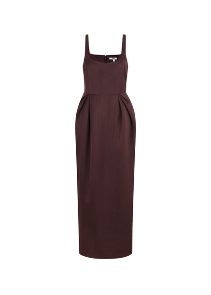 Chocolate Plum Cocktail Dress - The Tulip Maxi Dress